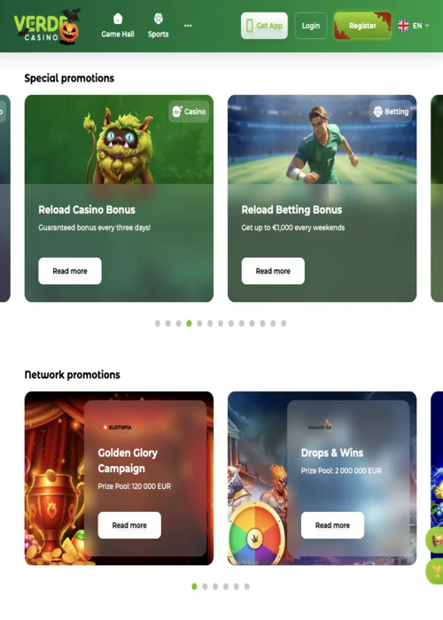 Verde Casino bonus exclusifs jusqu'à 1000€ + 200 tours gratuits